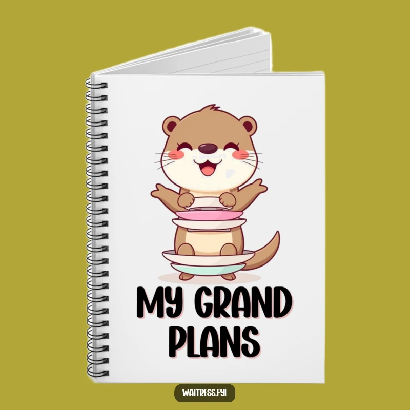 Funny Otter Planner Notebook - Whimsical Character Diary, Gift for Organizers