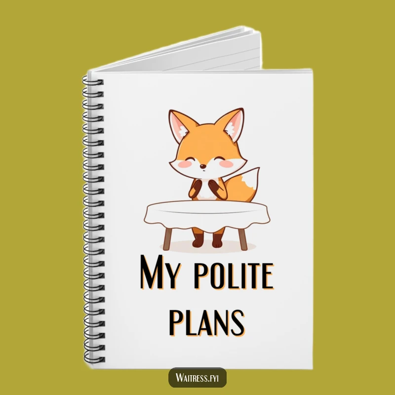 Funny Fox Polite Notebook - Graceful Journal & Gift