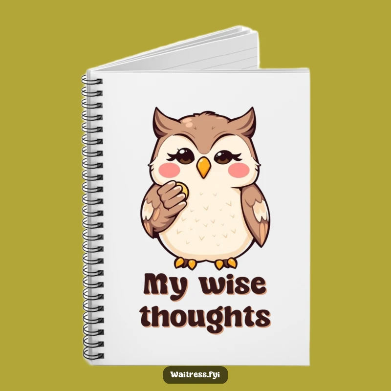 Funny Kawaii Owl Finance Notebook: Jot Down Smart Ideas with a Wise Friend, Great Funny Gift