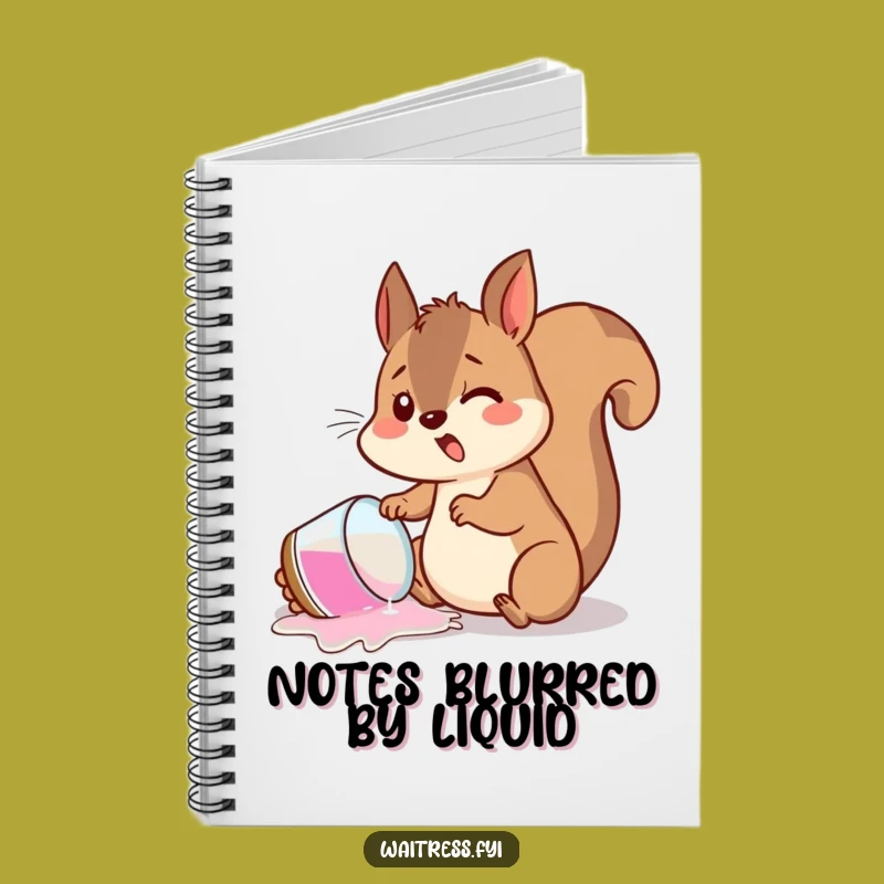 Funny Squirrel Spill Notebook: Jot Down Your Oops Moments