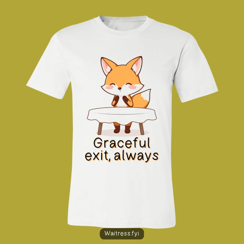 Funny Fox Curtsy T-Shirt - Comical & Graceful Animal Tee