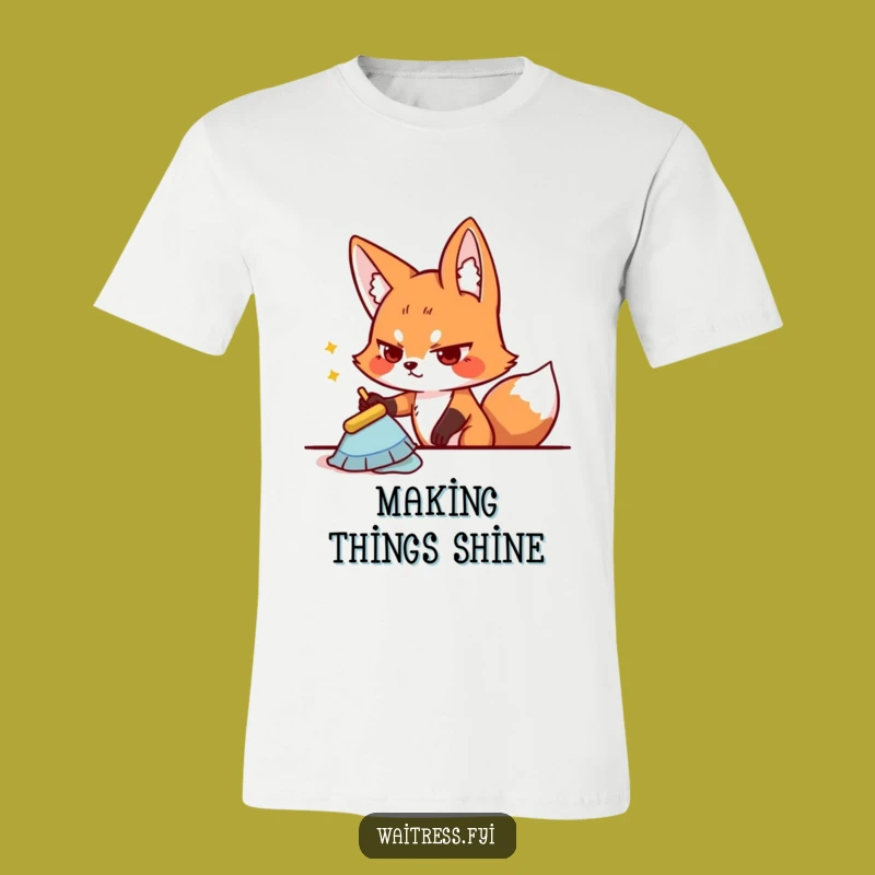 Funny Fox Hustle T-Shirt - Determined Character, Comedic Work Gift