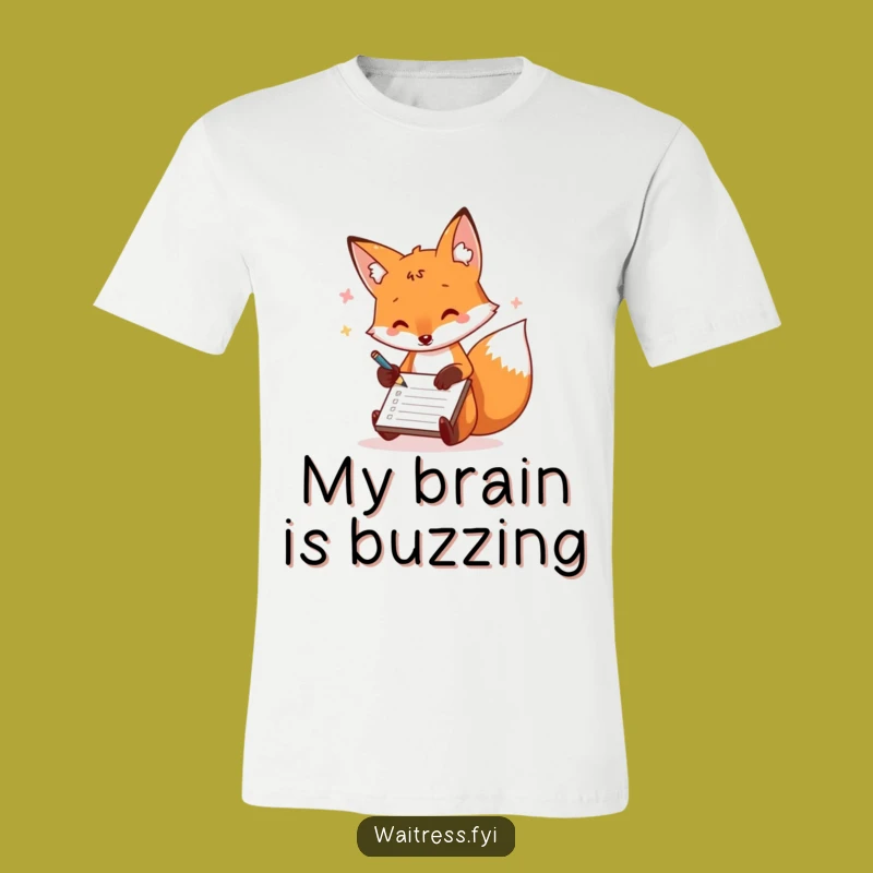 Funny Fox Order Taker T-Shirt: Wear Your Productivity with This Humorous Tee