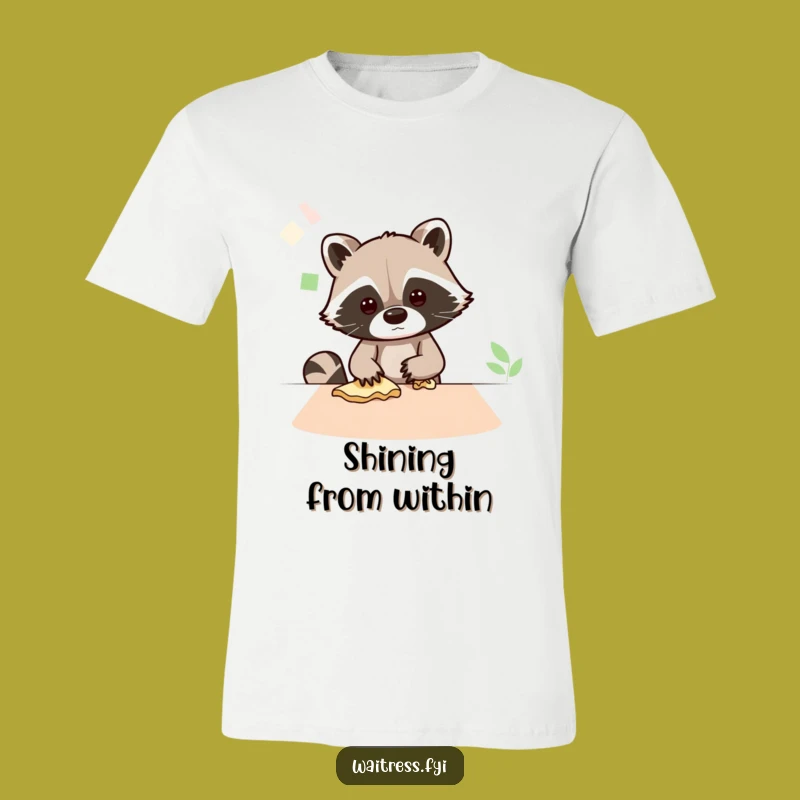 Funny Kawaii Raccoon Cleaning Tee: Busy Bee Humor Funny Gift