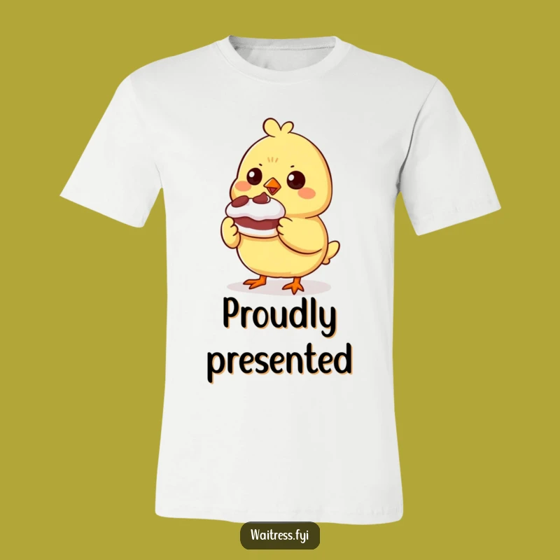 Funny Chick Baker T-Shirt - Proud Character, Comedic Dessert Gift