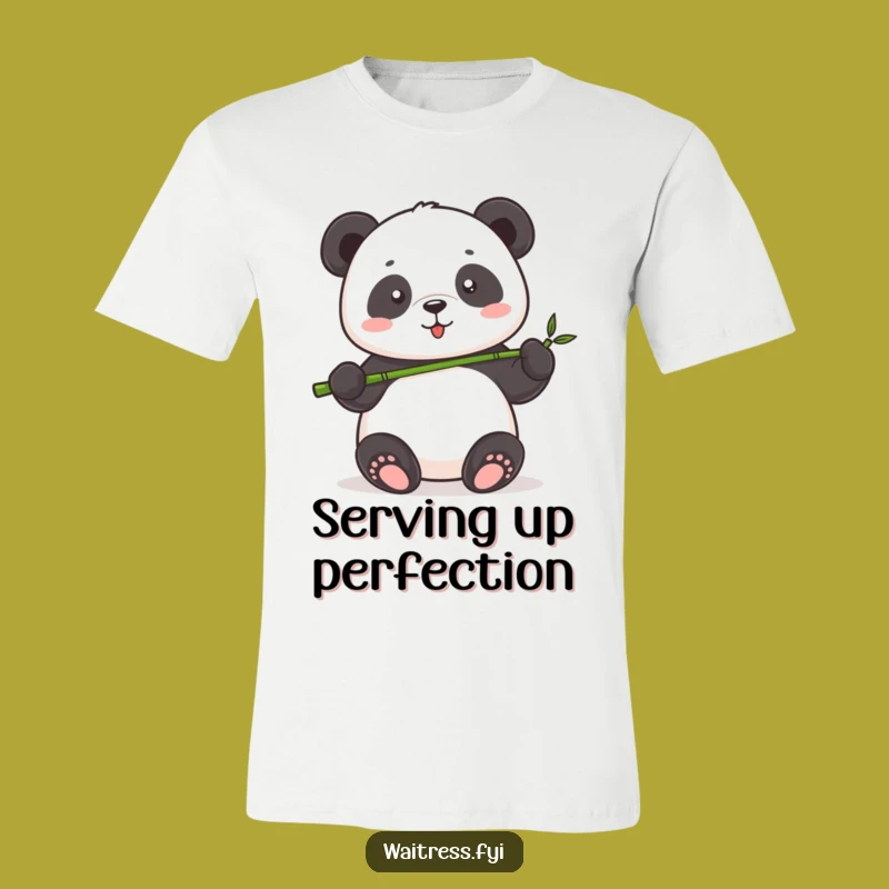 Funny Panda Serving T-Shirt: Cute Bamboo Express, Hilarious Panda Gift