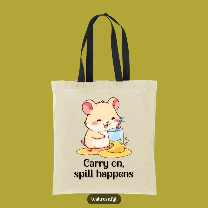 Funny Kawaii Hamster Tote Bag: Carry Your Essentials with This Spill Hero Accessory