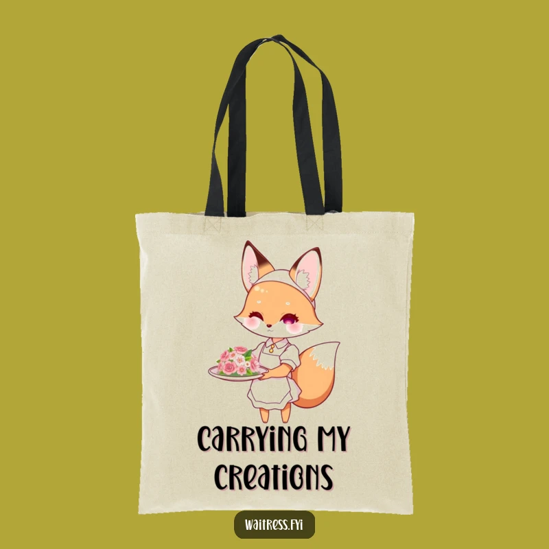 Cute Funny Fox Tote Bag: Carrying Dishes with Grace and Humor
