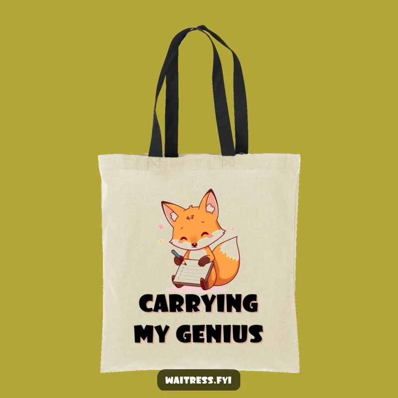 Funny Fox Order Taker Tote Bag: Carry Your Day with Playful Purpose