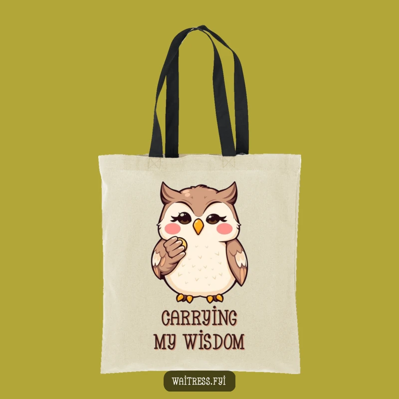 Funny Kawaii Owl Bill Tote Bag: Carry Your Finances Wisely, Adorable Funny Gift