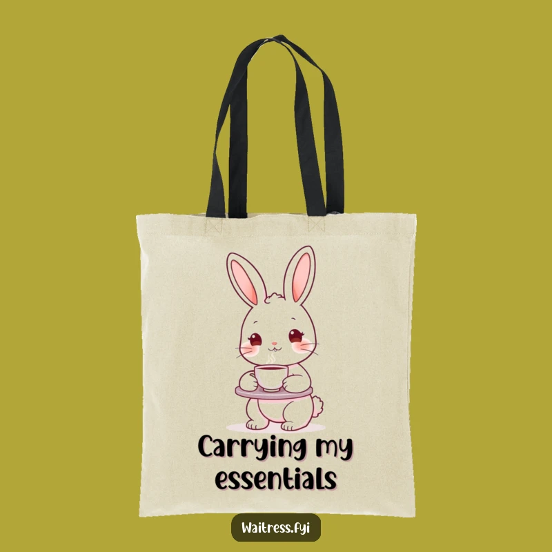 Funny Bunny Shopping Tote - Cute Character Bag, Practical Funny Gift