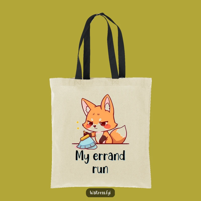 Funny Fox Carry-All Tote - Determined Character Bag, Practical Funny Gift