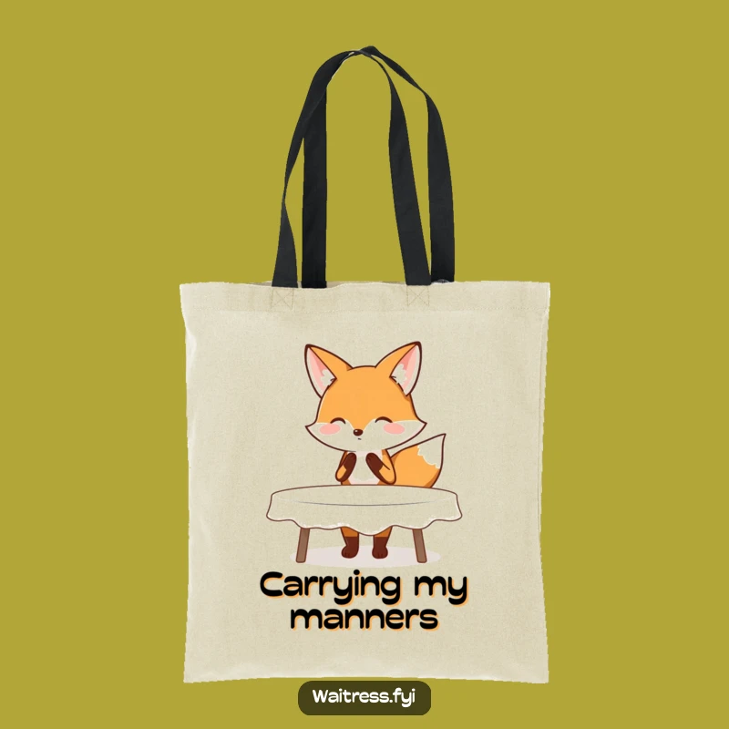 Funny Fox Polishing Tote Bag - Comical & Elegant Carryall