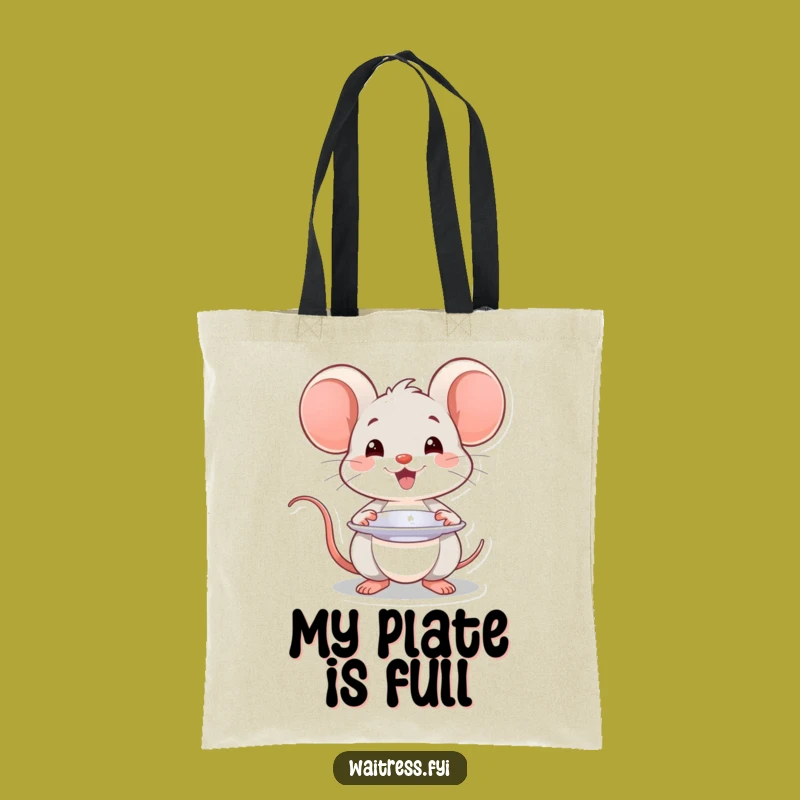 Funny Kawaii Mouse Chef Tote Bag: Carry Your Goods with Cute Flair, Great Funny Gift!