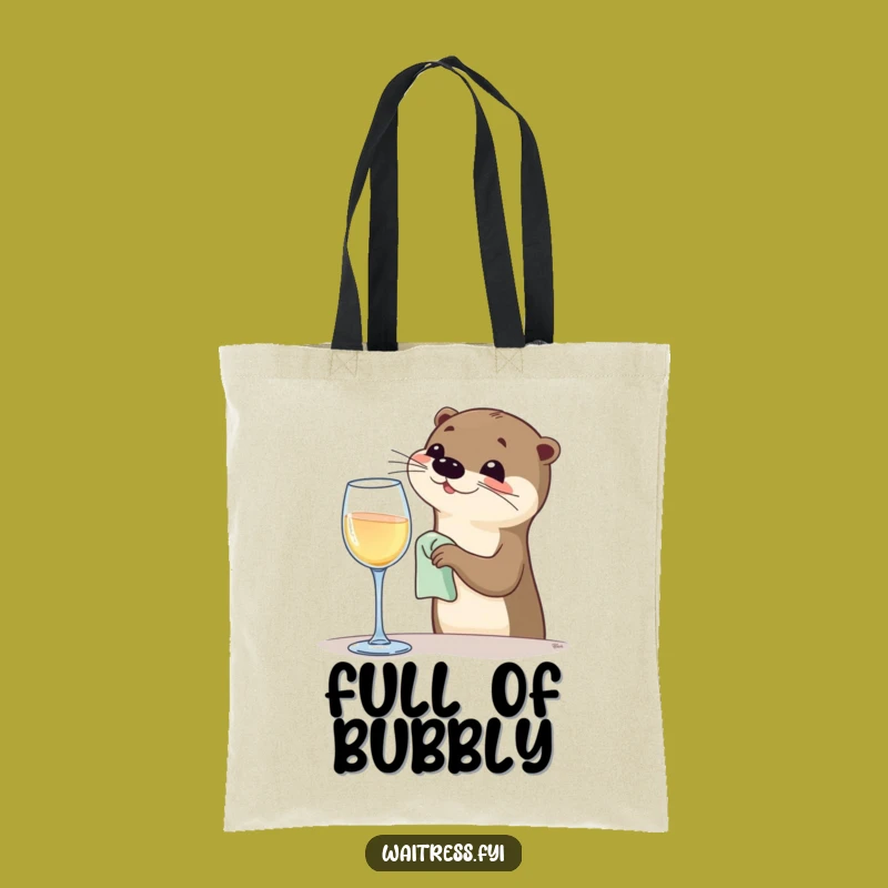 Funny Otter Bartender Tote Bag: Chic Animal Accessory, Ideal Funny Gift
