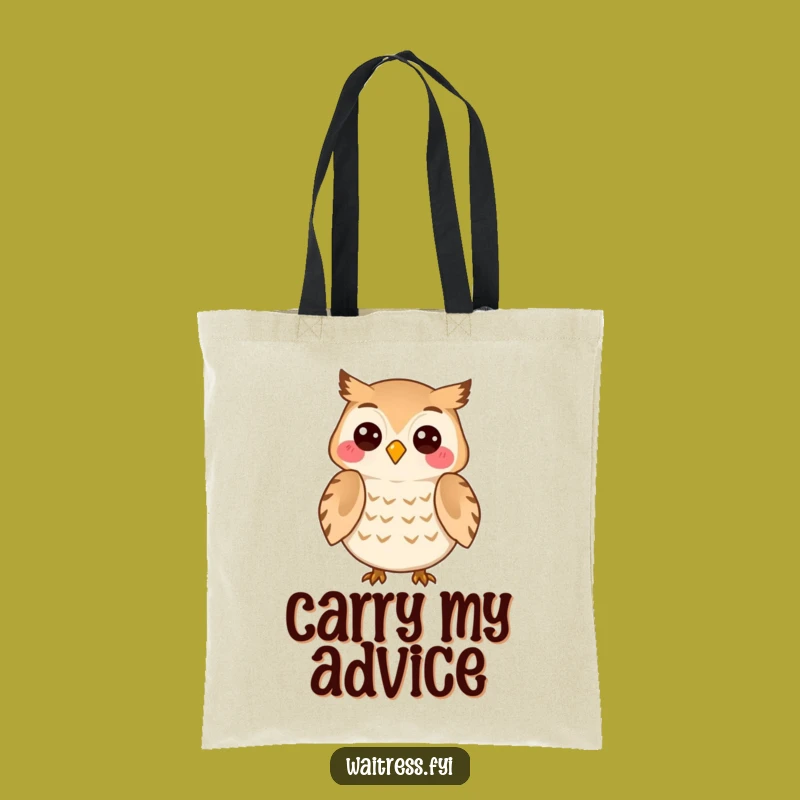 Funny Owl Listener Tote Bag: Carry Your Thoughts, Stylish Accessory, Great Gift