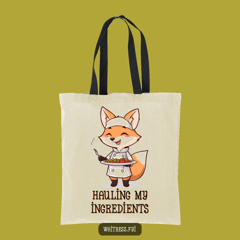 Funny Fox Chef Tote Bag: Chic Culinary Bag, Wonderful Funny Gift for Her