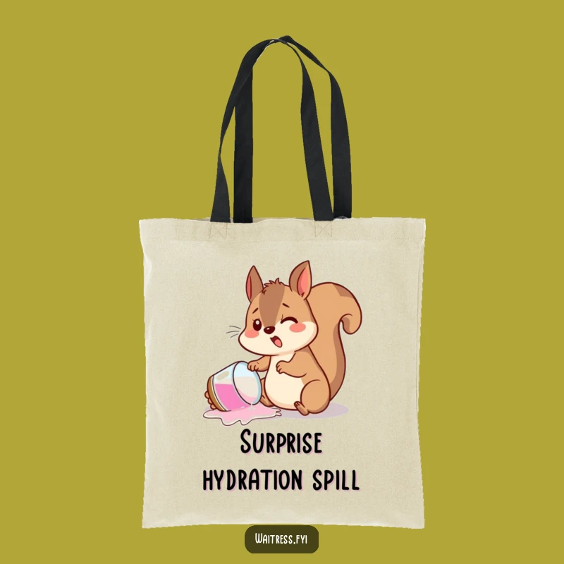 Funny Squirrel Spill Tote Bag: Carry Your Laughs (Carefully!)